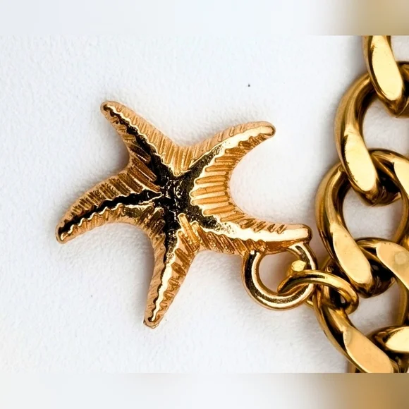 NWOT FabuLove Beach Bliss Gold Charm Bracelet - Picture 4 of 15